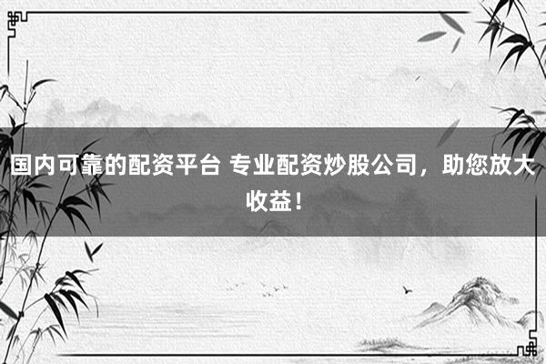 国内可靠的配资平台 专业配资炒股公司,助您放大收益!